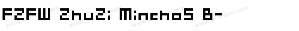 FZFW ZhuZi MinchoS B字体转换